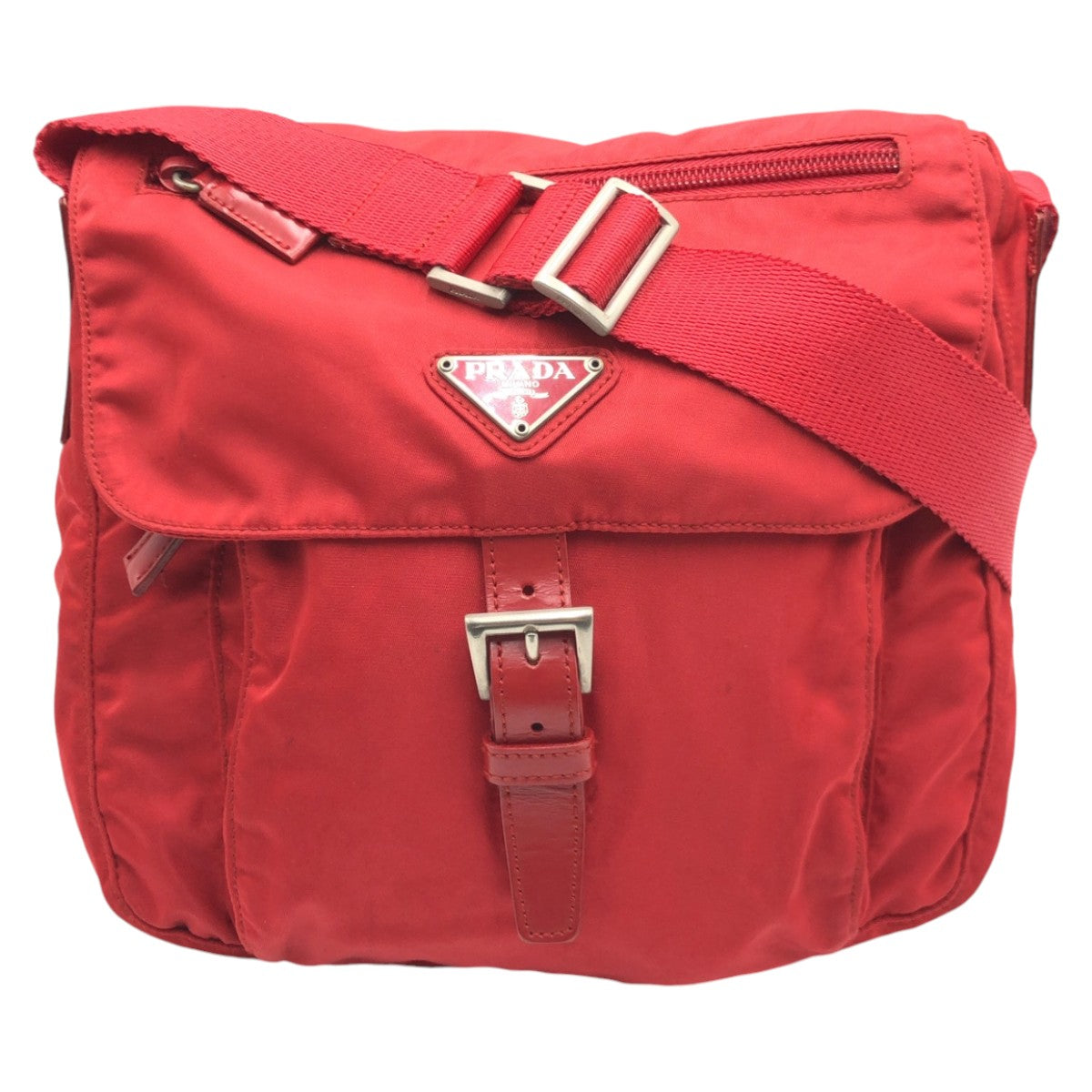 2604 Prada Nylon Tessuto Triangle Logo Shoulder Bag
