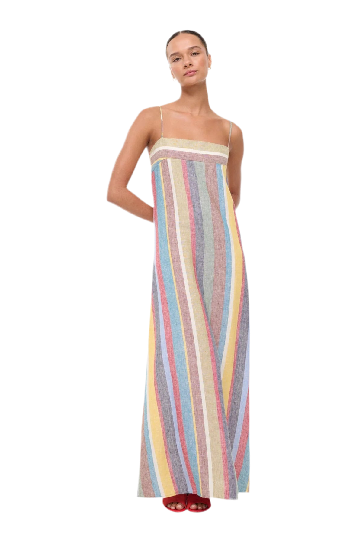 STAUD Laura Linen Dress