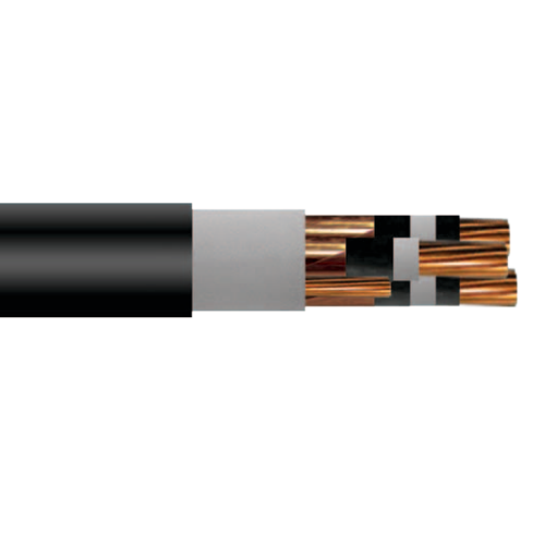 ELETTROTEK KABEL 1000/3C GND 2/0 AWG Bare Copper Unshielded Binder Tape EPR PVC 25KV 100% Gaalflex MV 105 Cable