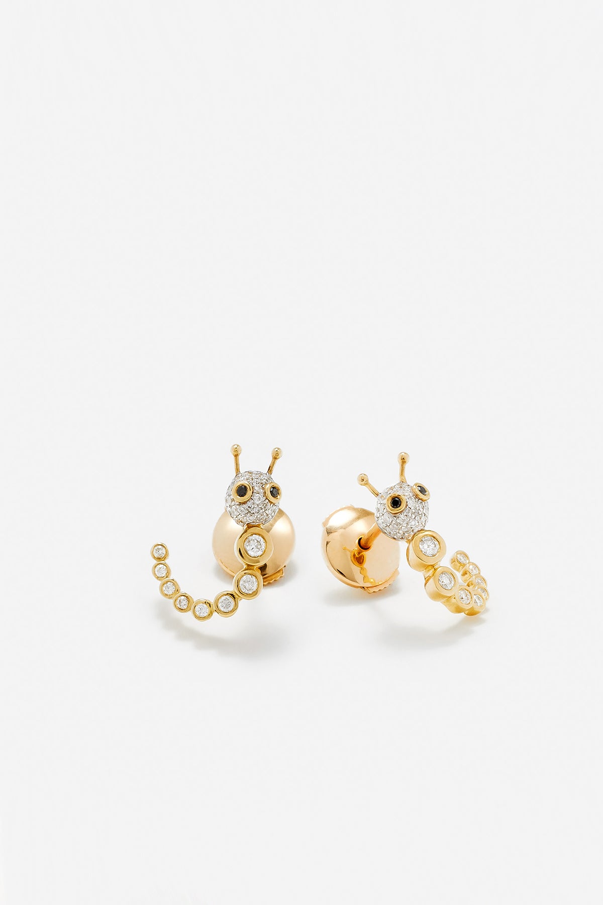 YVONNE LÉON   DIAMOND CATERPILLAR EARRINGS