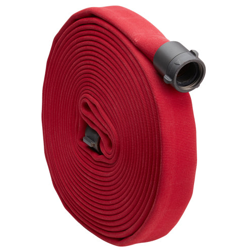 FIREHOSEDIRECT Red 1 3/4" x 50' Double Jacket Hose (Alum 1 1/2" NH Couplings)