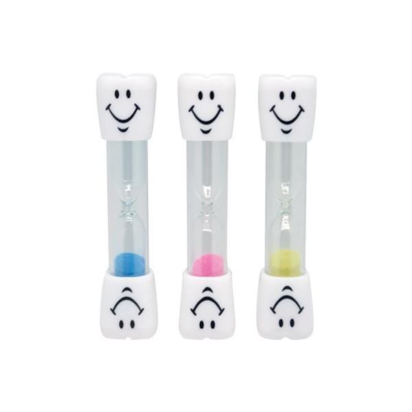 HENRY SCHEIN Timer 3 Minute w/Tooth Cap Assorted 50/Pk