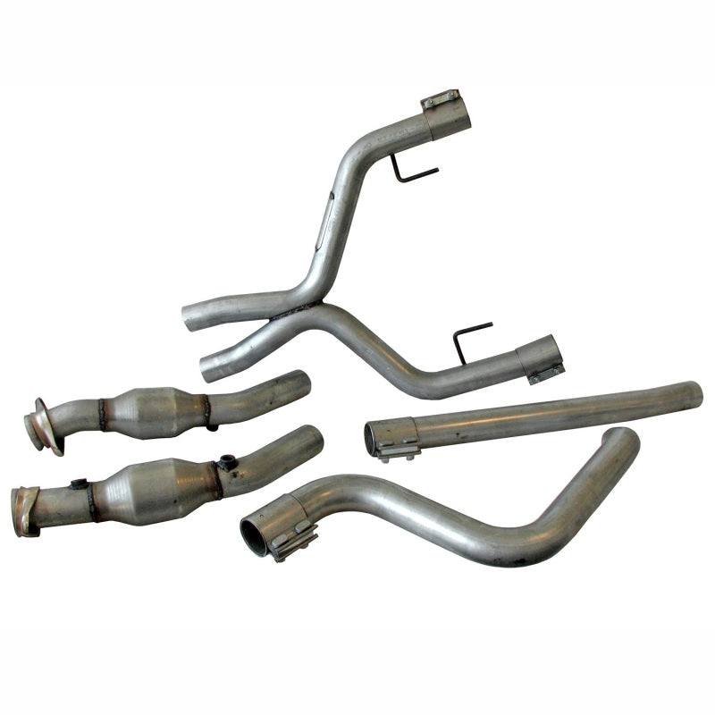 BBK 05 09 Mustang 4.0 V6 True Dual Cat Back Exhaust Conversion Kit With X pipe