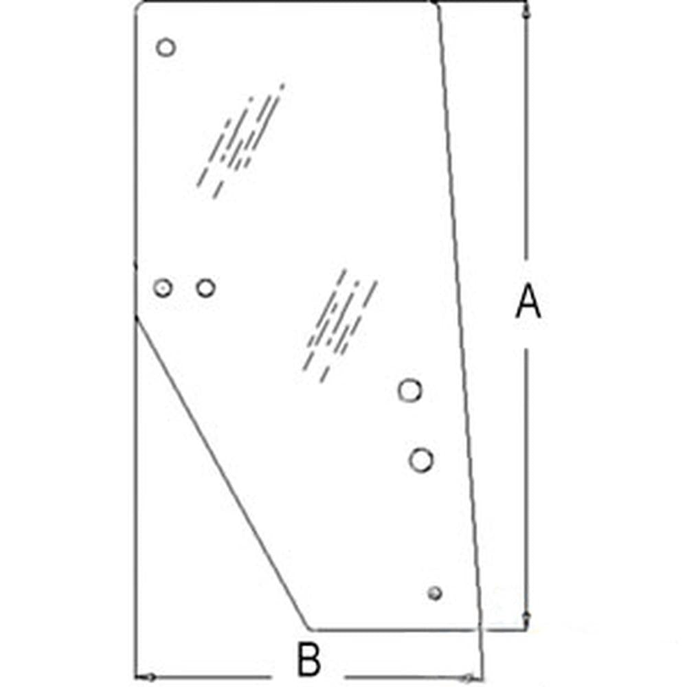 RELIABLE AFTERMARKET PARTS, INC®  LTL_FREIGHT Cab Glass   Door RH Fits Kubota M125X M125 M105 M105X M120 M110 3F260 53050