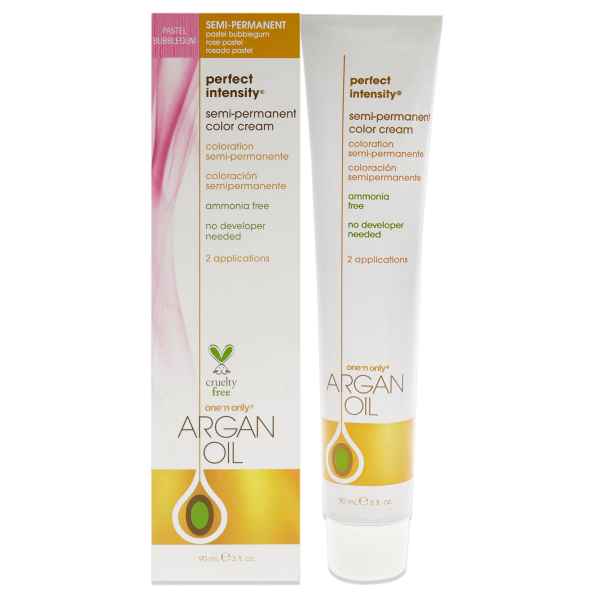 2281 Argan Oil Perfect Intensity Semi Permanent Color Cream   Pastel Bubblegum by One n Only for Unisex   3 oz Hair Color