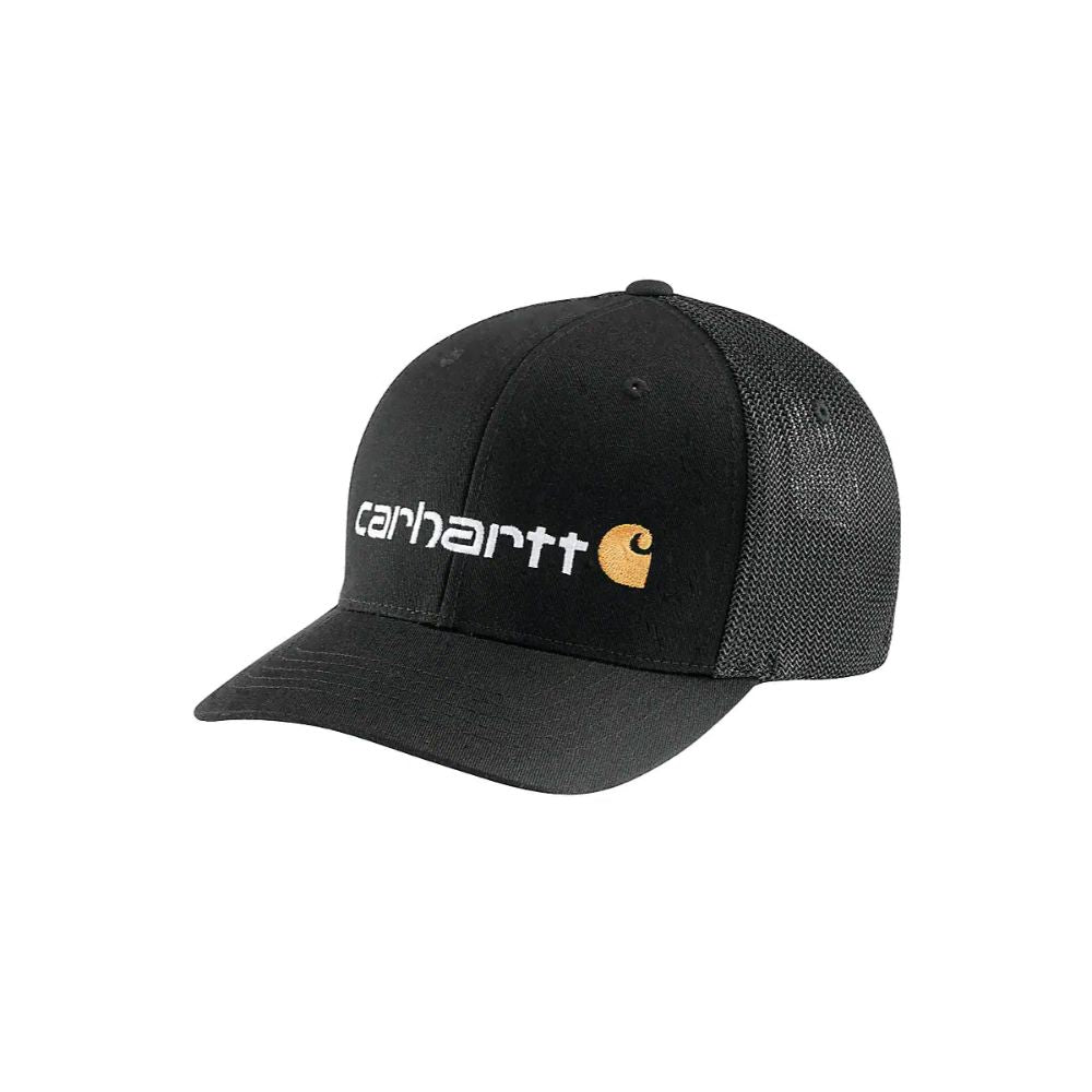 Carhartt   Rugged Flex Fitted Canvas Mesh Back Logo Graphic Cap
