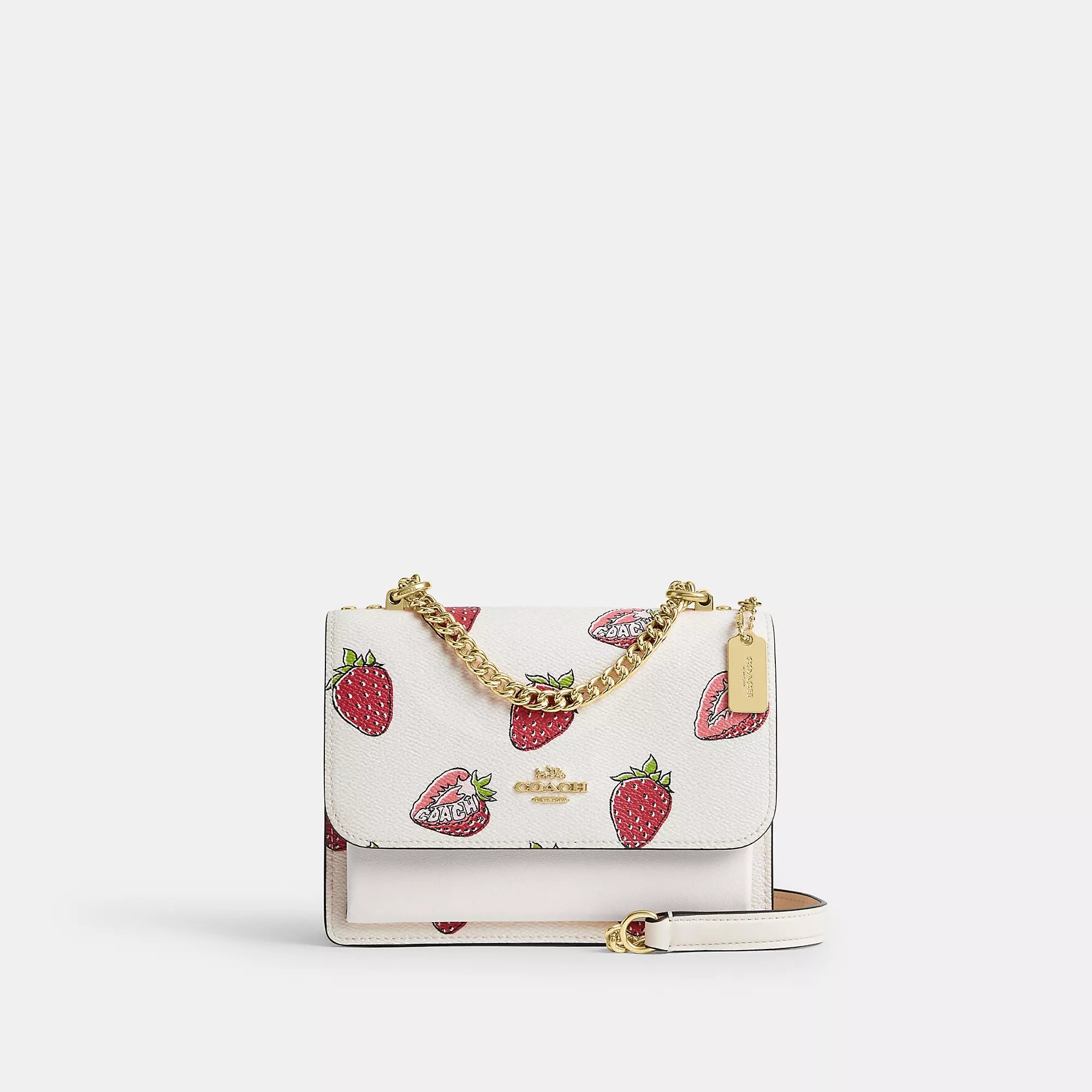 2037 Coach Outlet Mini Klare Crossbody Bag With Strawberry Print