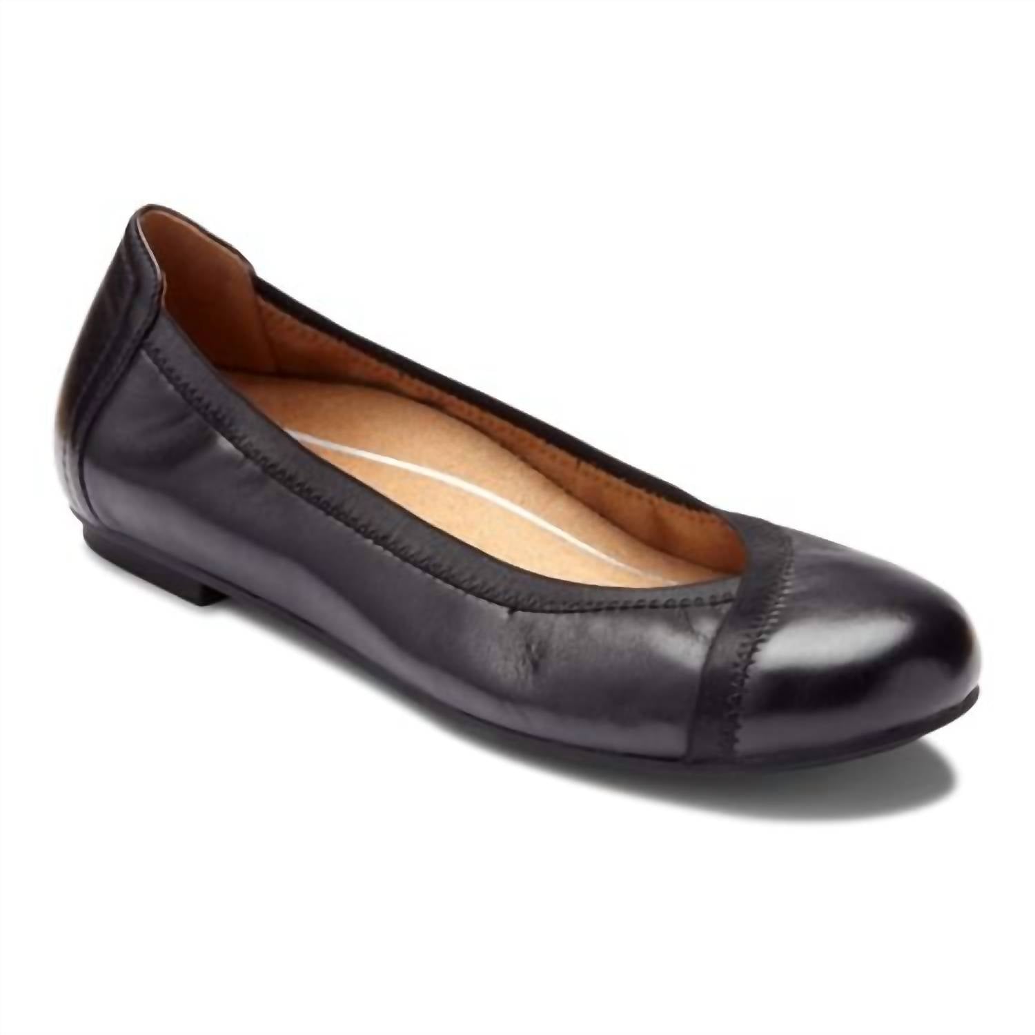 2244 Women's Caroll Ballet Flat Shoes In Black