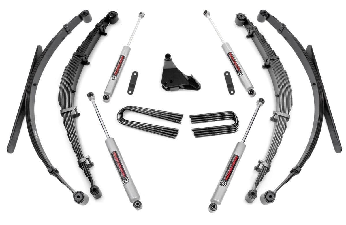 ROUGH COUNTRY 4 Inch Lift Kit   Rear Springs   Ford F 250/F 350 Super Duty 4WD (1999 2004)