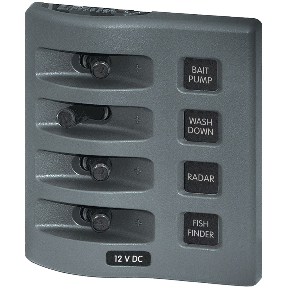 BLUE SEA SYSTEMS Blue Sea 4305 WeatherDeck 12V DC Waterproof Switch Panel   4 Posistion [4305]