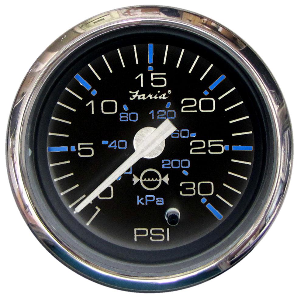 FARIA BEEDE INSTRUMENTS Faria Chesapeake Black 2" Water Pressure Gauge (30 PSI) [13712]