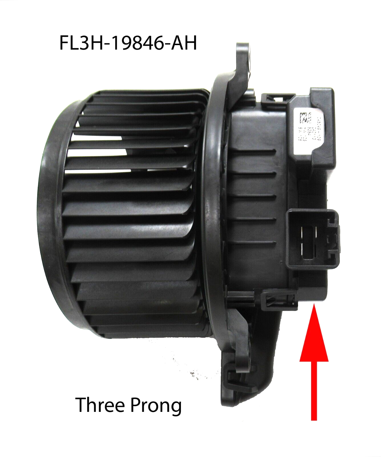 FL3H 19846 AH New FoMoCo HVAC Blower Motor with Fan Wheel 3 Prongs Connections