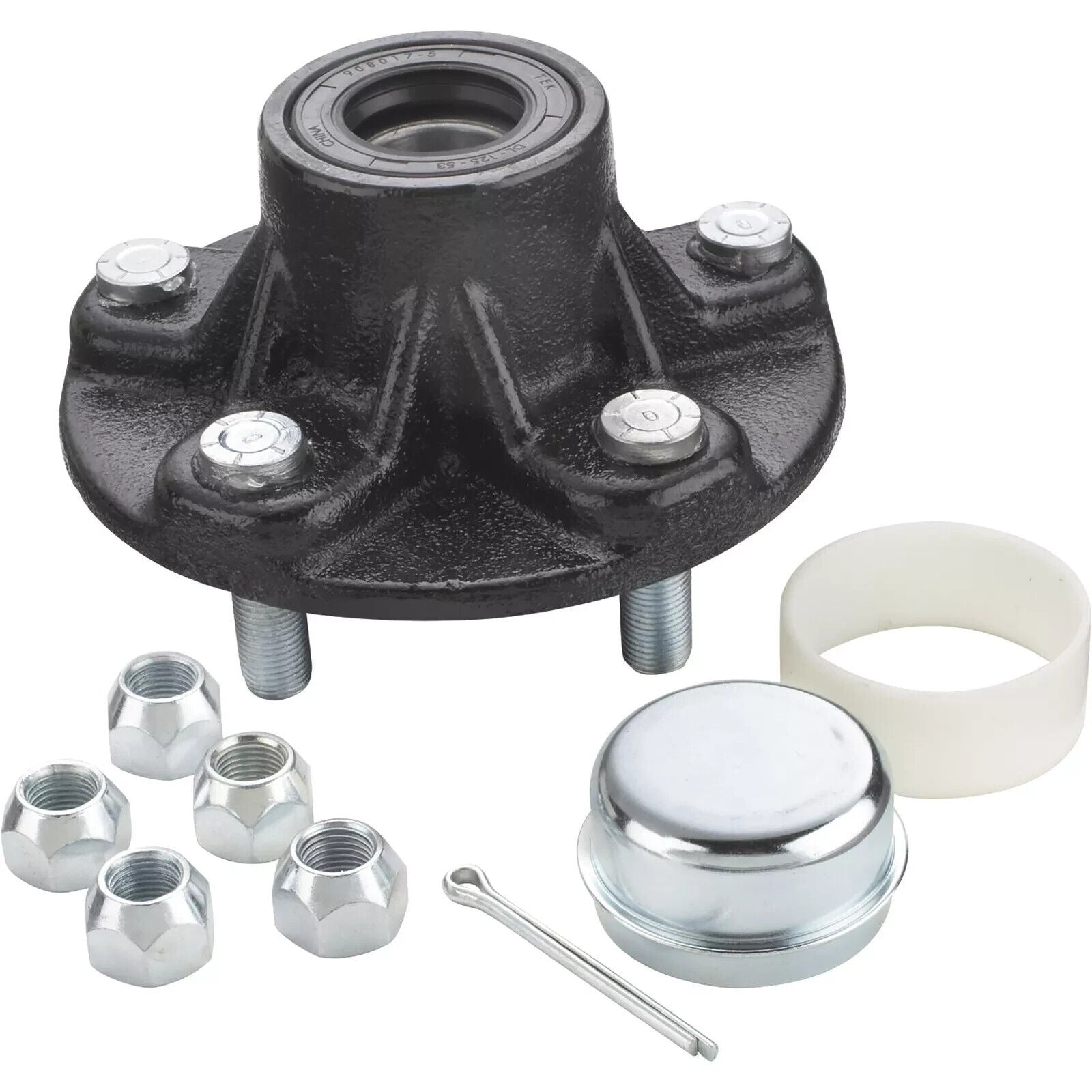 Ultra Tow High Speed Trailer Hub, 5 on 4 1/2in., 1250 Lb. Capacity, Single