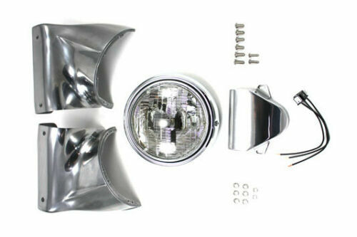 V TWIN MANUFACTURING 7" Headlamp Cowl Kit Polished for Harley Davidson by V Twin