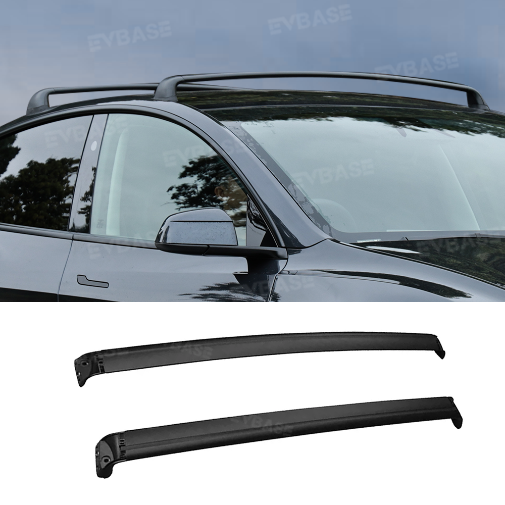EVBASE PREMIUM EV&TESLA ACCESSORIES Tesla Model Y Juniper Roof Rack Cross Bar Aluminum Alloy Lockable Carrier Rails