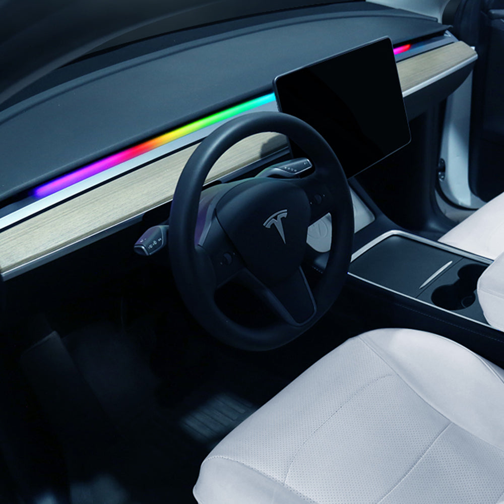 EVBASE ALL EV&TESLA ACCESSORIES Model 3 Y Dashboard Streamer Ambient Light Tesla Interior Light Accessories