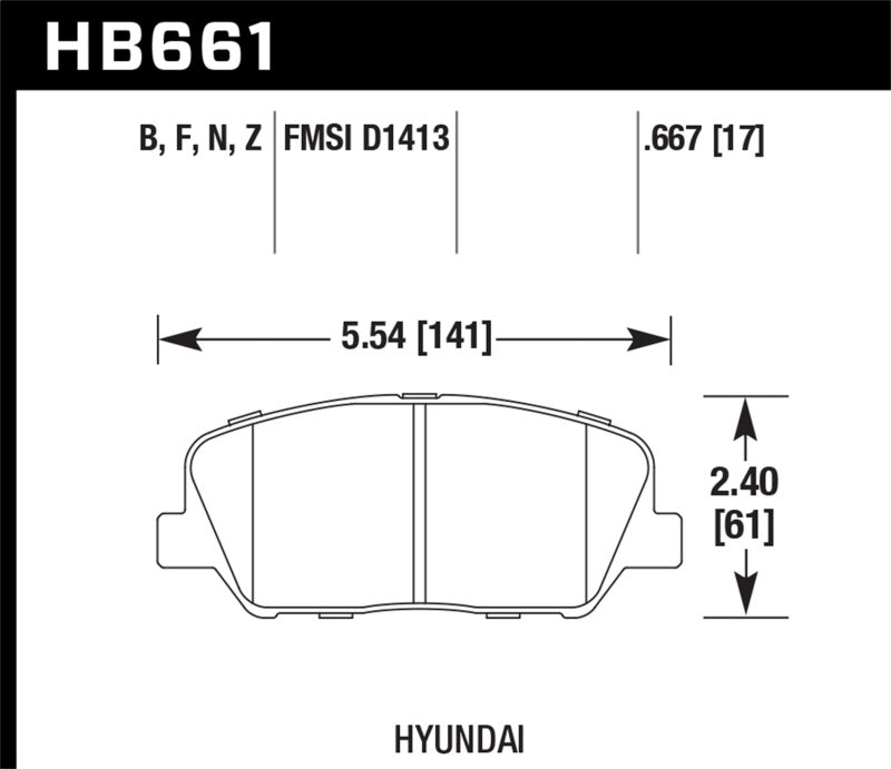 HAWK PERFORMANCE Hawk 12 13 Hyundai Veloster / 2014 Kia Forte Front HPS 5.0 Street Brake Pads
