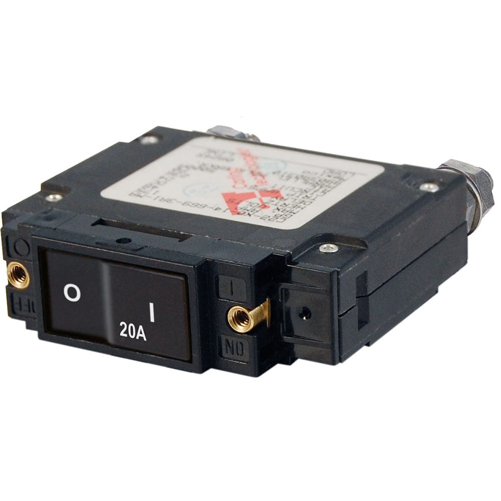 BLUE SEA SYSTEMS Blue Sea 7543 C Series Flat Rocker Circuit Breaker   Single Pole   20A [7543]