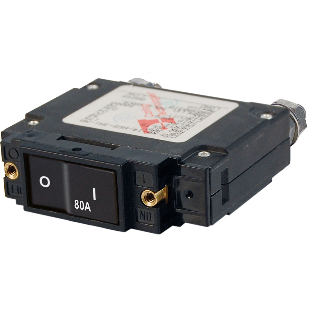 BLUE SEA SYSTEMS Blue Sea 7548 C Series Flat Rocker Circuit Breaker   Single Pole   80A [7548]