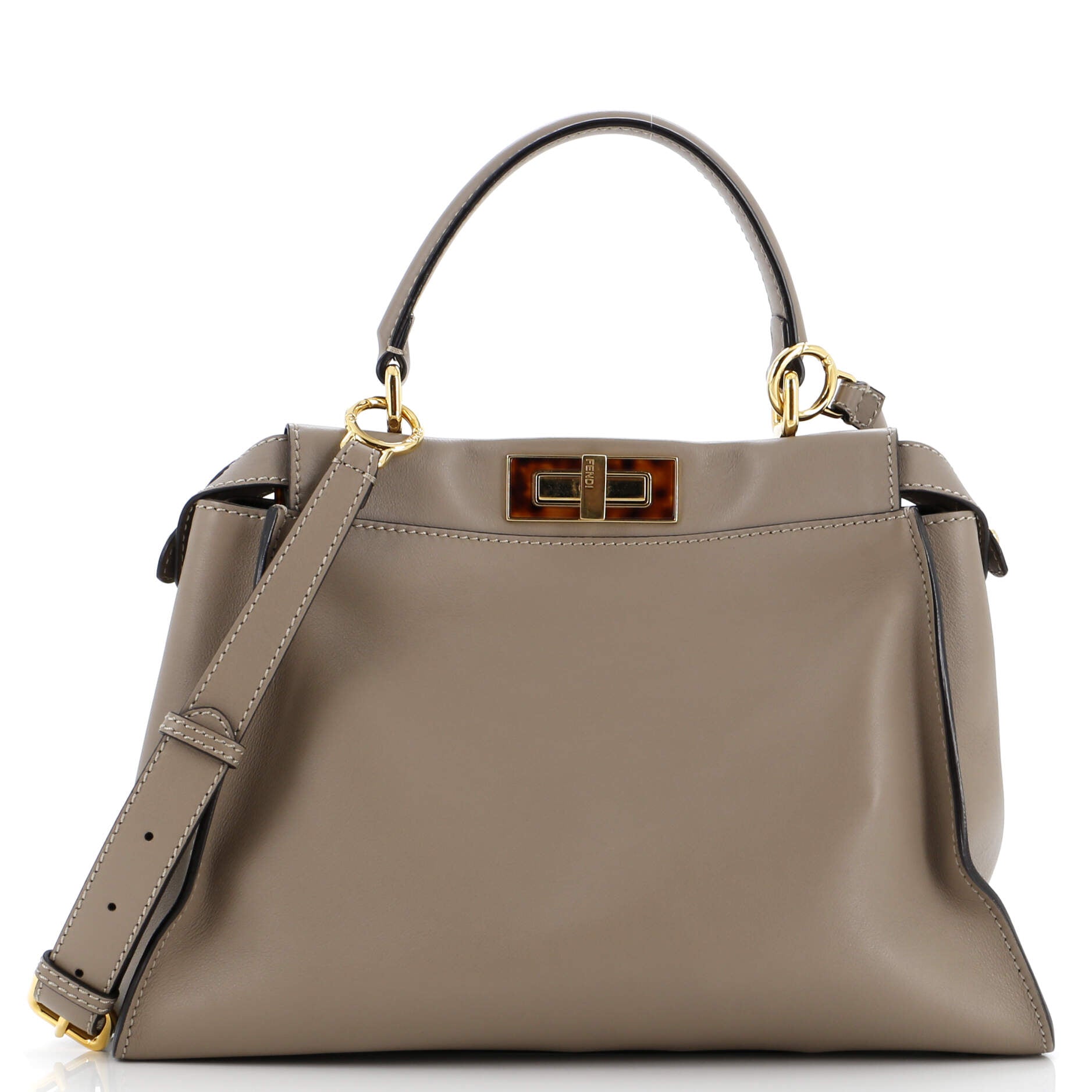 2860 Peekaboo Bag Leather with Tortoise Detail Regular