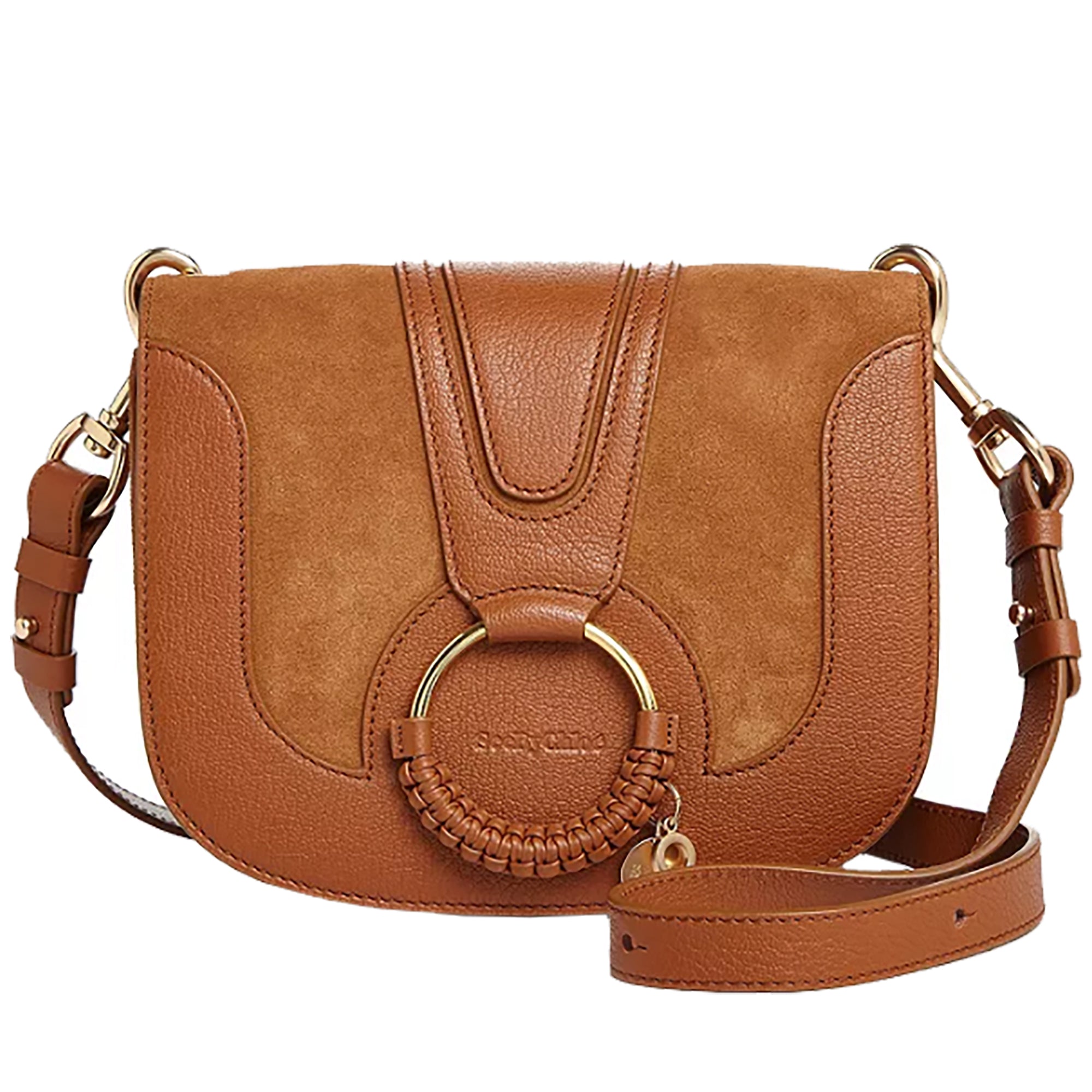 2714 See by Chloe Hana Small Suede & Leather Crossbody Carmelo One Size