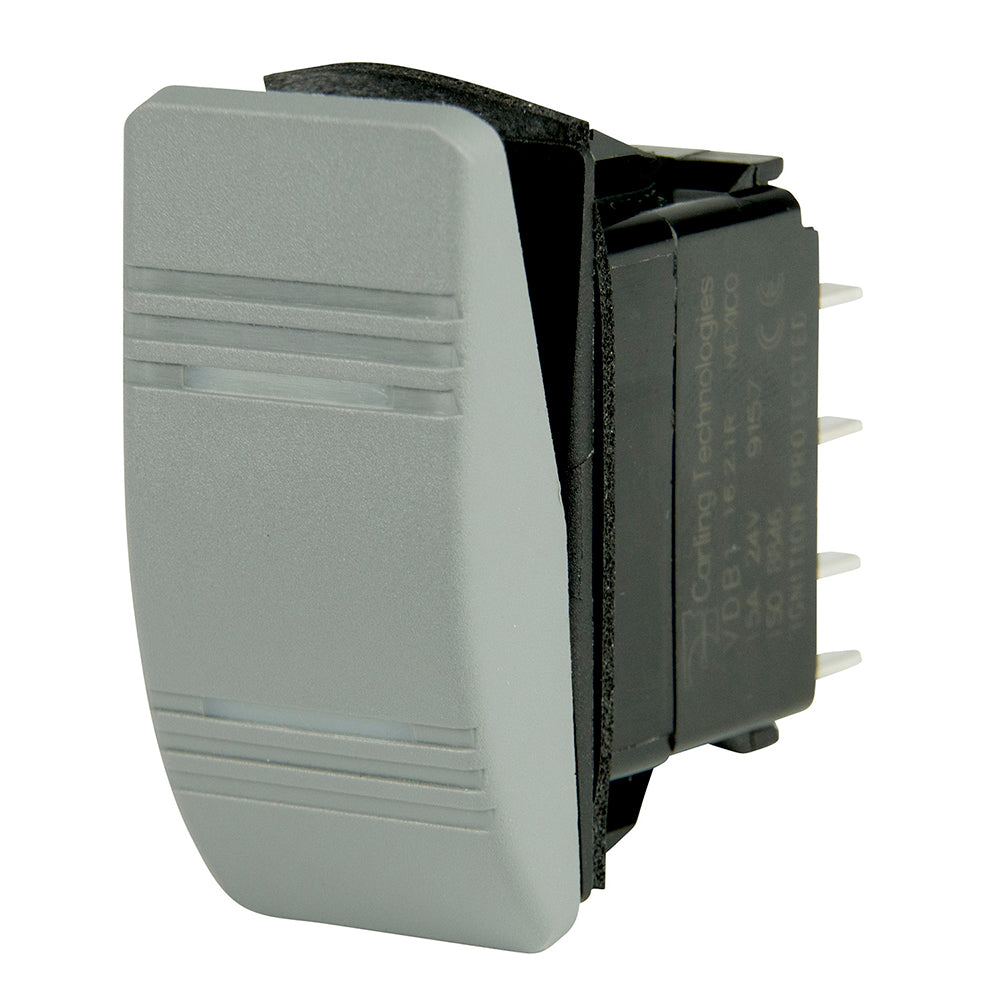 BEP MARINE BEP DPDT Contura Switch   2 Amber LEDs   Gray   ON/ON [1001812]