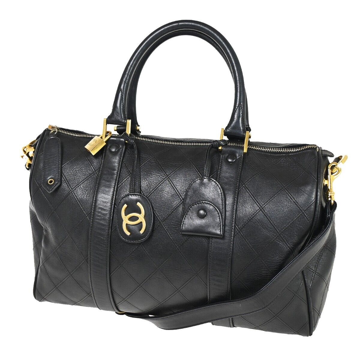 2275 Chanel Boston  Leather Travel Bag (Pre Owned)