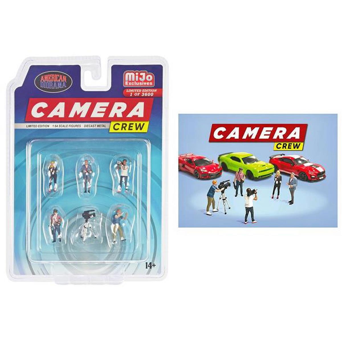 2297 American Diorama  Camera Crew 6 Piece Diecast Figure Set 5 Figures 1 Camera Limited Edition to Worldwide for 1 64 Scale Model   3600 Piece