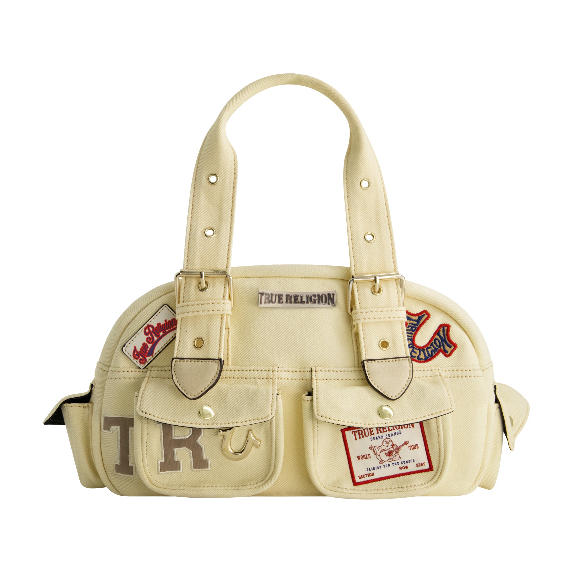 2324 True Religion Multi Patch Satchel