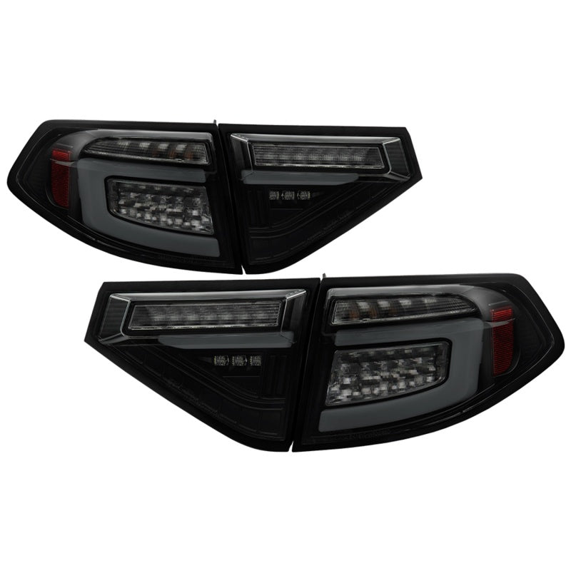Spyder 08 14 Subara Impreza WRX Hatchback LED Tail Lights Seq Signal Blk Smoke ALT YD SI085D SEQ BSM