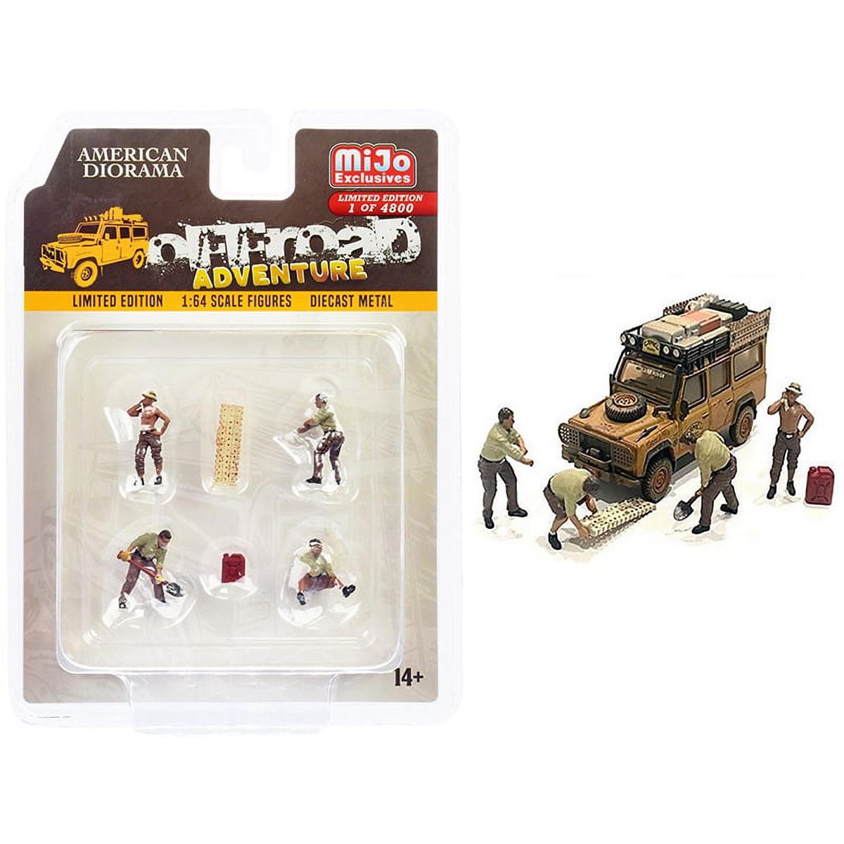 2297 American Diorama  0.75 x 1 in. 1 64 Scale Diecast off Road Adventure Diecast Limited Edition to Worldwide Model Car  Set of 4   6 Piece   4800 Piece
