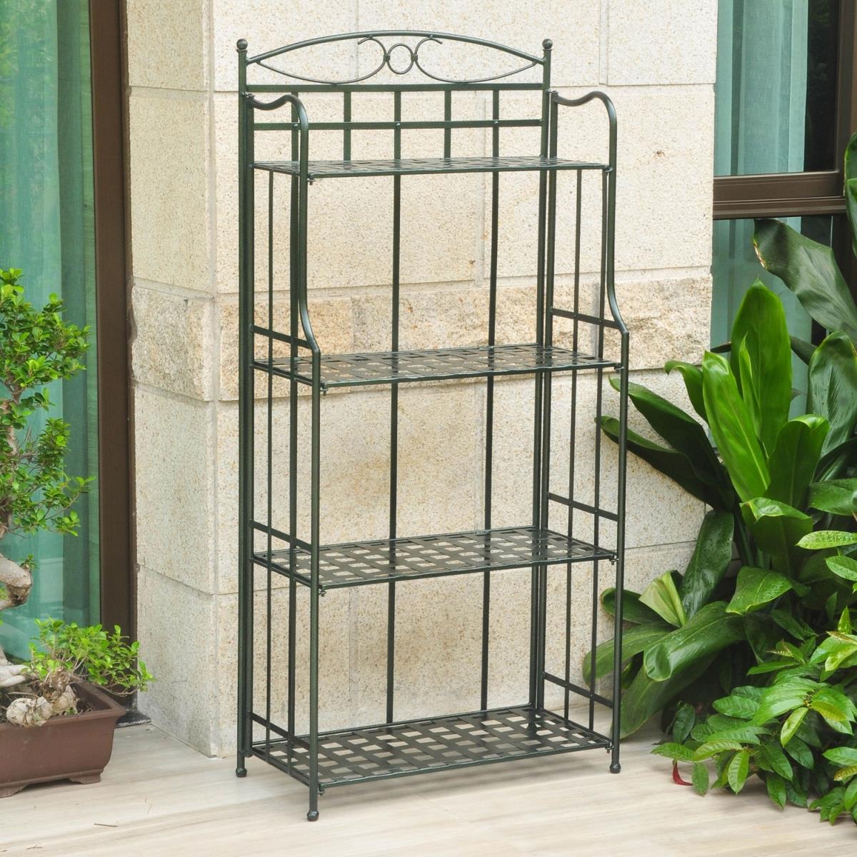 2297 International Caravan 3570 HD VG Santa Fe Nailhead 4 Tier Bakers Rack  Verdi Green