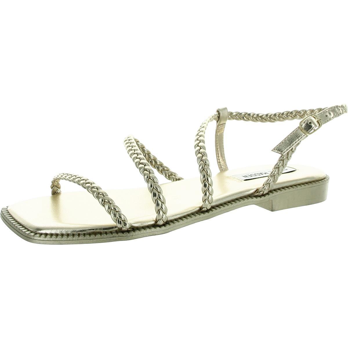 2485 Darleena Womens Braided Faux Leather Strappy Sandals