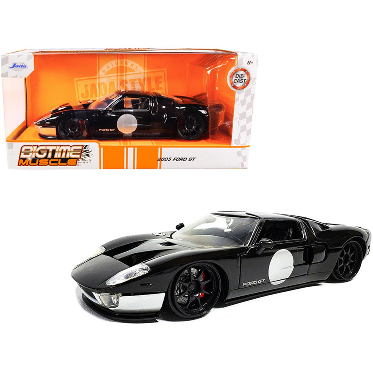 2297 Jada  1 24 Scale 2005 Ford GT Bigtime Muscle Diecast Model Car Black & Silver