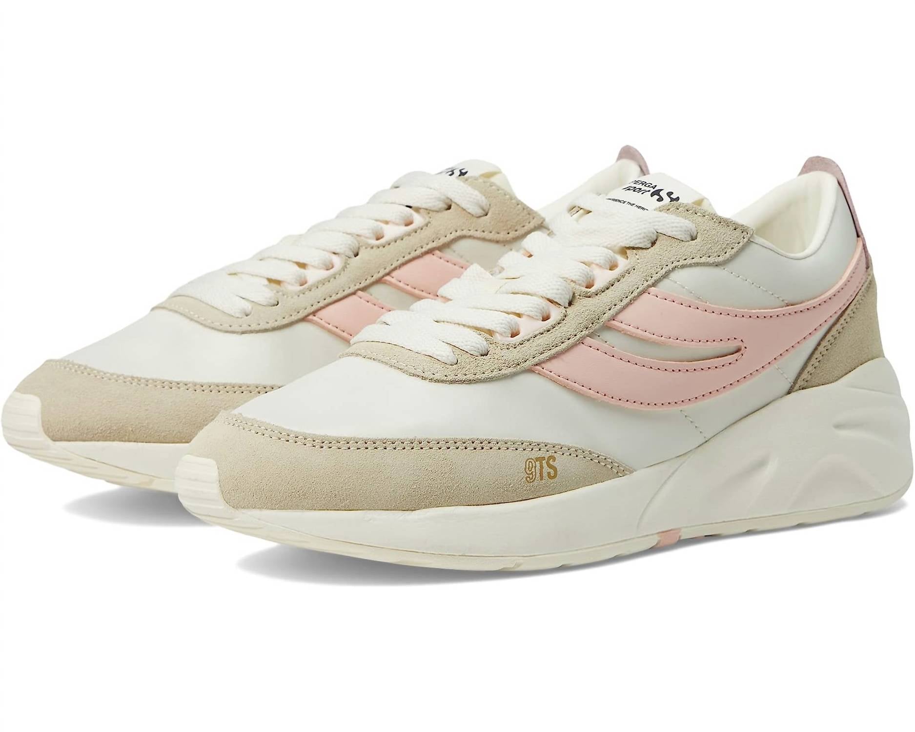 2244 4089 Training 9Ts Slim Sneaker In White pink beige