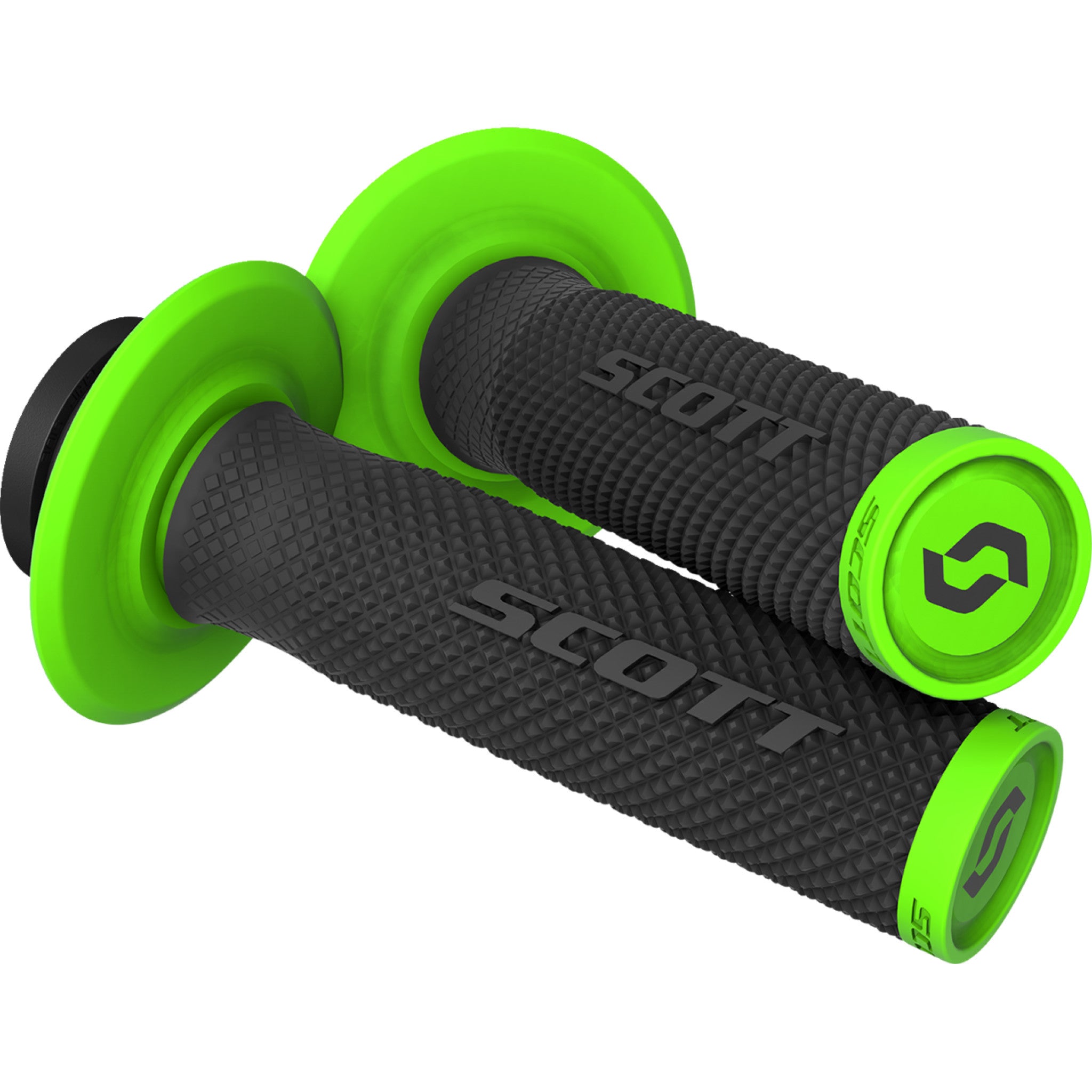 SCOTT 0630 2980 292452 1043222 SX II Lock On Grip and Cam Set Grips   SX II   Lock On   Black/Green