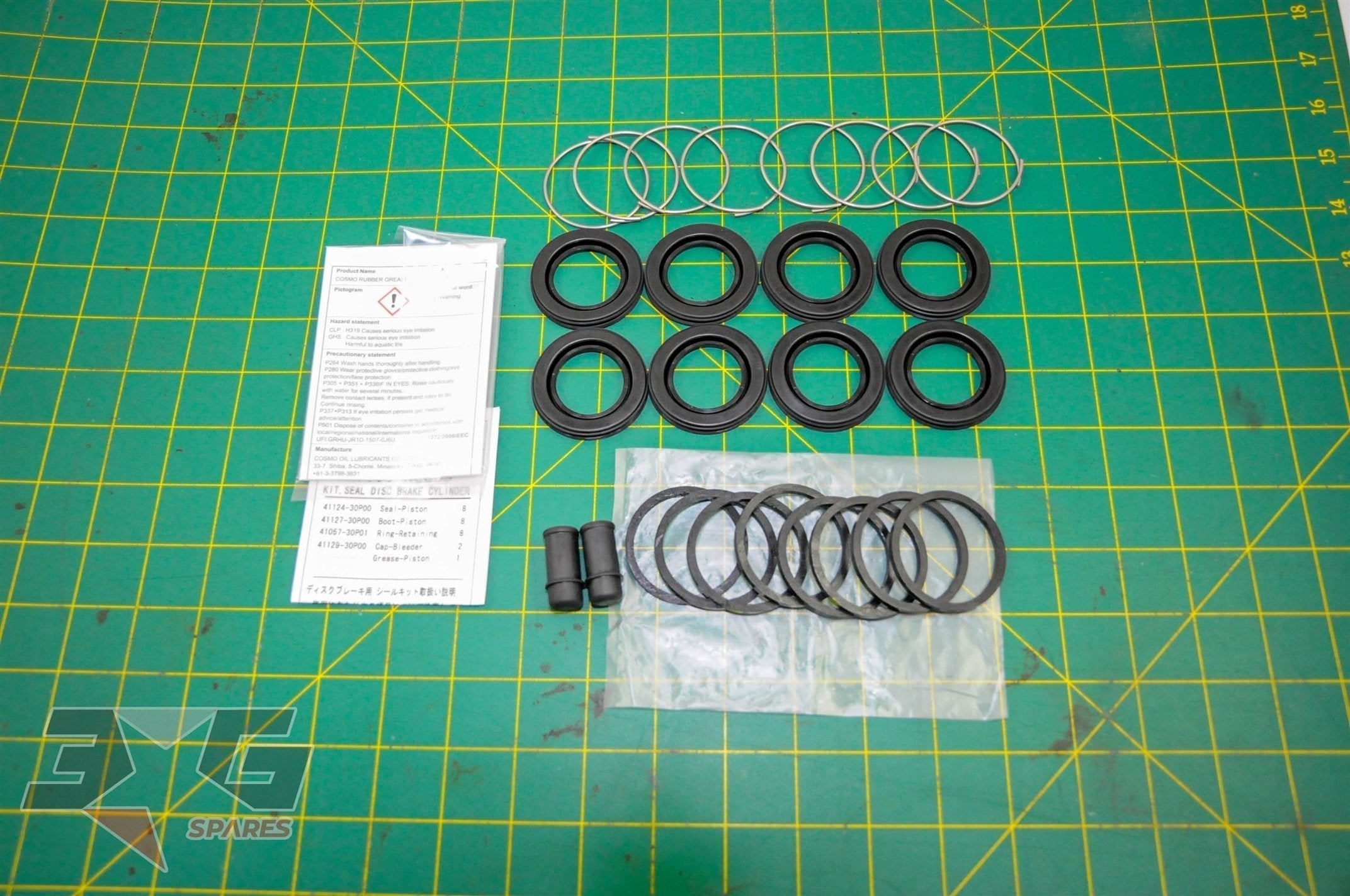 3G SPARES OEM Genuine NEW Nissan Pitwork 4 Pot Sumitomo FRONT Caliper Rebuild Seal Kit Turbo Big Brake