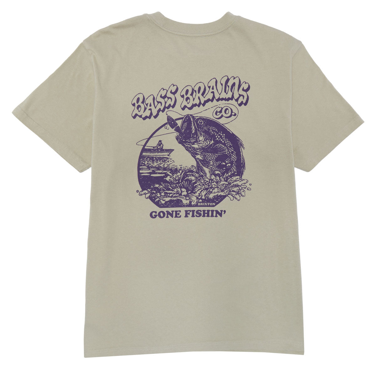 Brixton Bass Brains Gf T Shirt   Sustained Grey