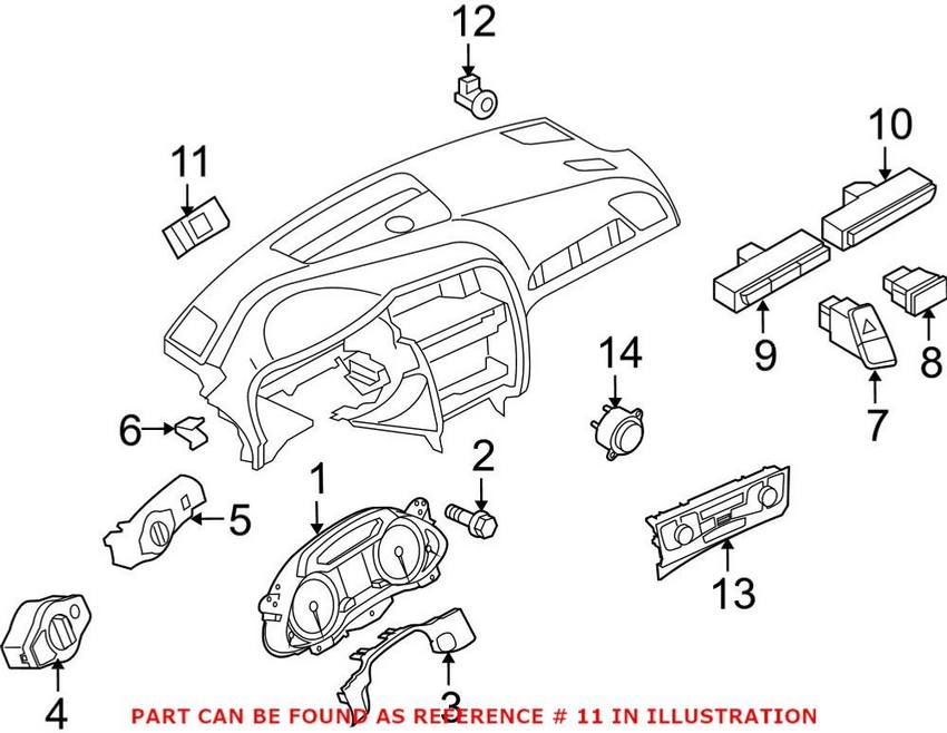 Genuine VW/Audi Ambient Light Sensor 8K0907539