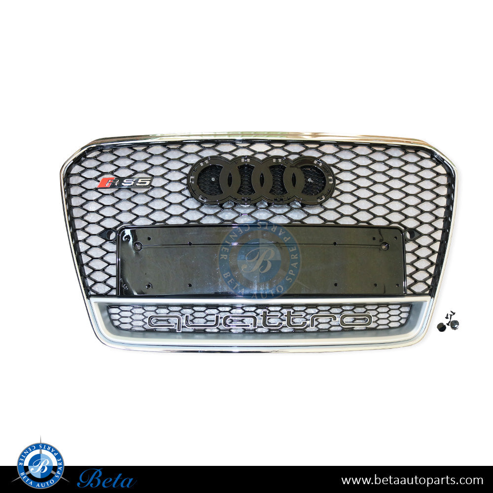 BETAAUTOPARTS Audi A5 (2012 2016), Radiator Grille RS5 Look (Black and Chrome), China, 8T0853651D