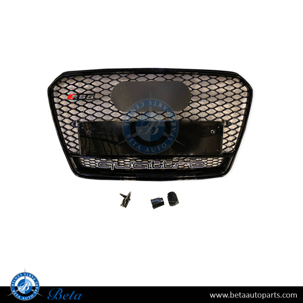 BETAAUTOPARTS Audi A5 (2012 2016), Radiator Grille RS5 Look (All Black), China, 8T0853651D