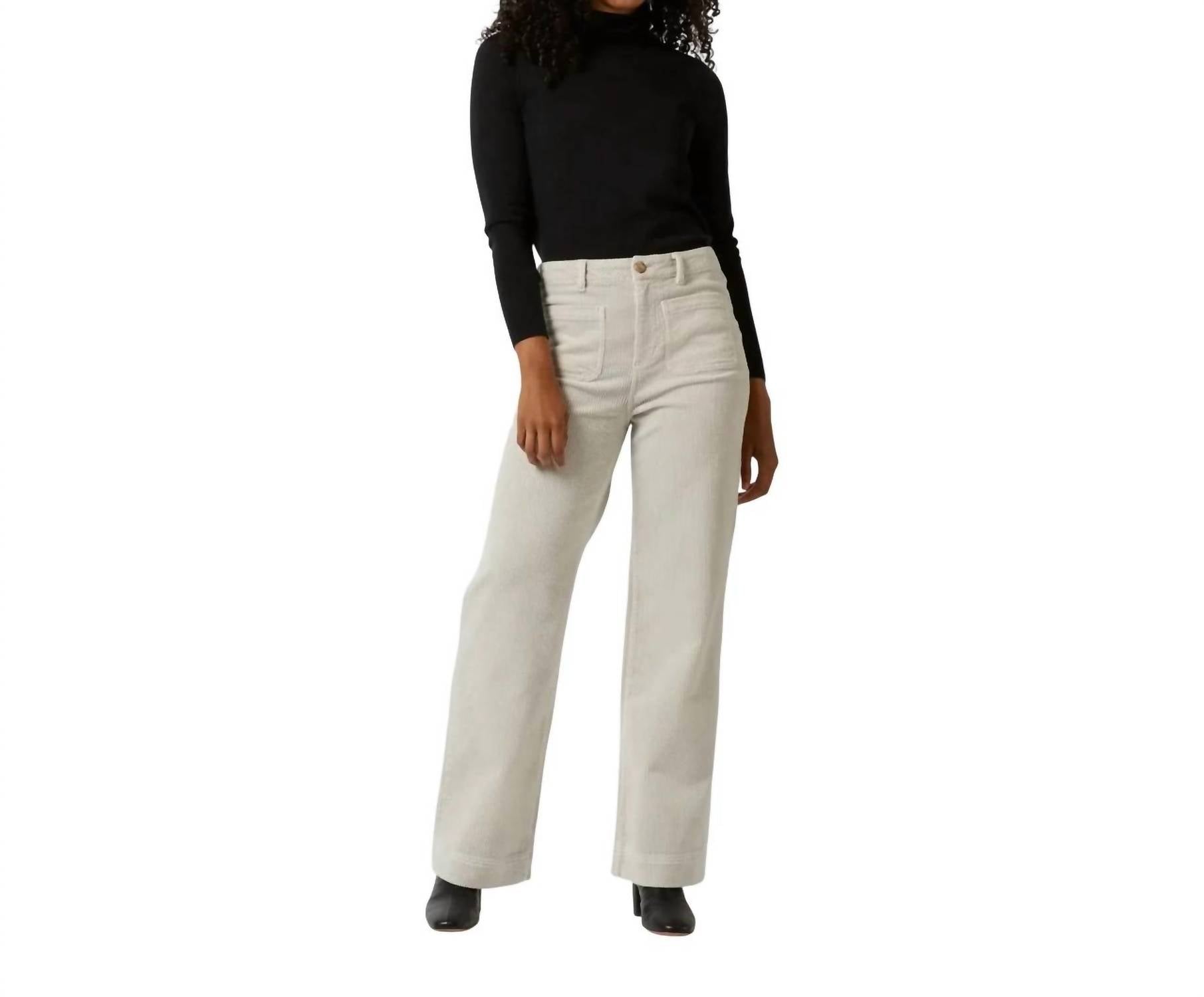 2244 Coco Patch Pocket Jean In Stone Stretch Cord