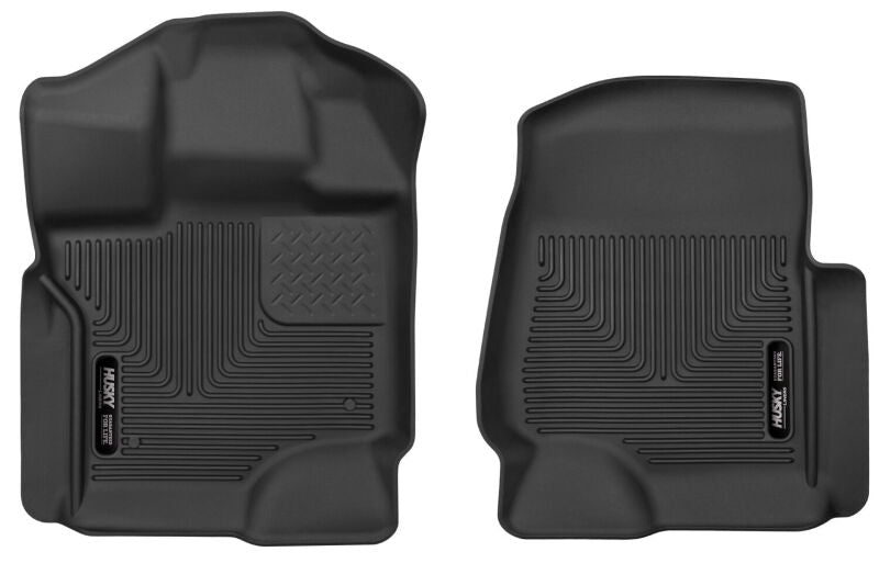 Husky Liners 15 23 Ford F 150 Super/Super Crew Cab WeatherBeater Black Front Floor Liners