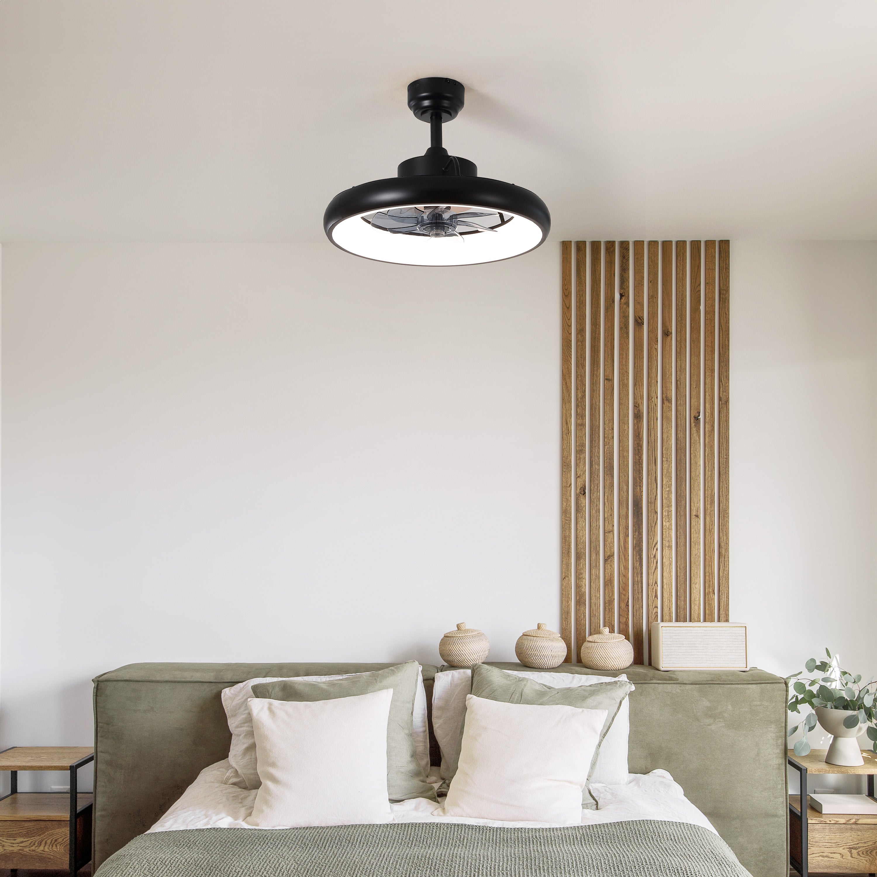 2252 Loren 20" Modern 6 Speed Metal Dimmable Smart LED Ceiling Fan w App & Remote