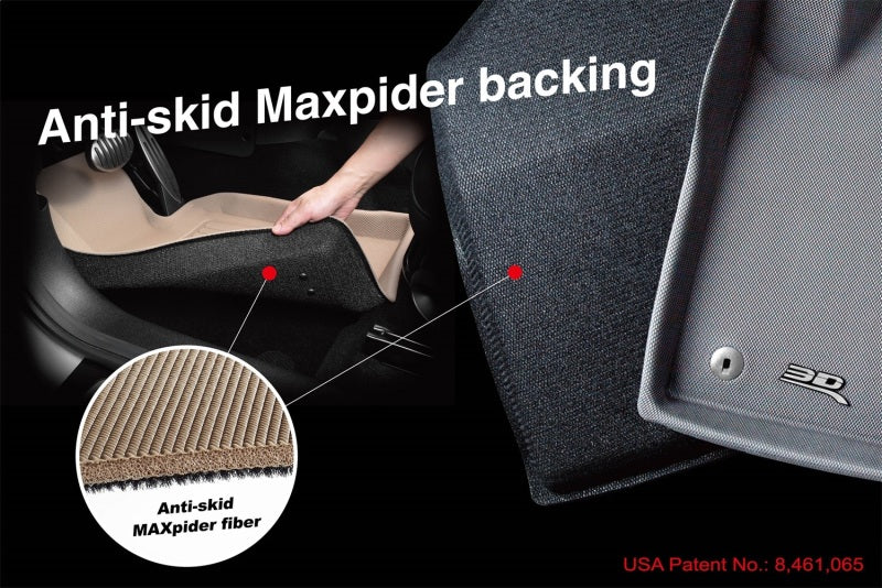 3D Maxpider 18 23 Chevrolet Traverse 7 Seat Maxtrac Black R1 R2 R3