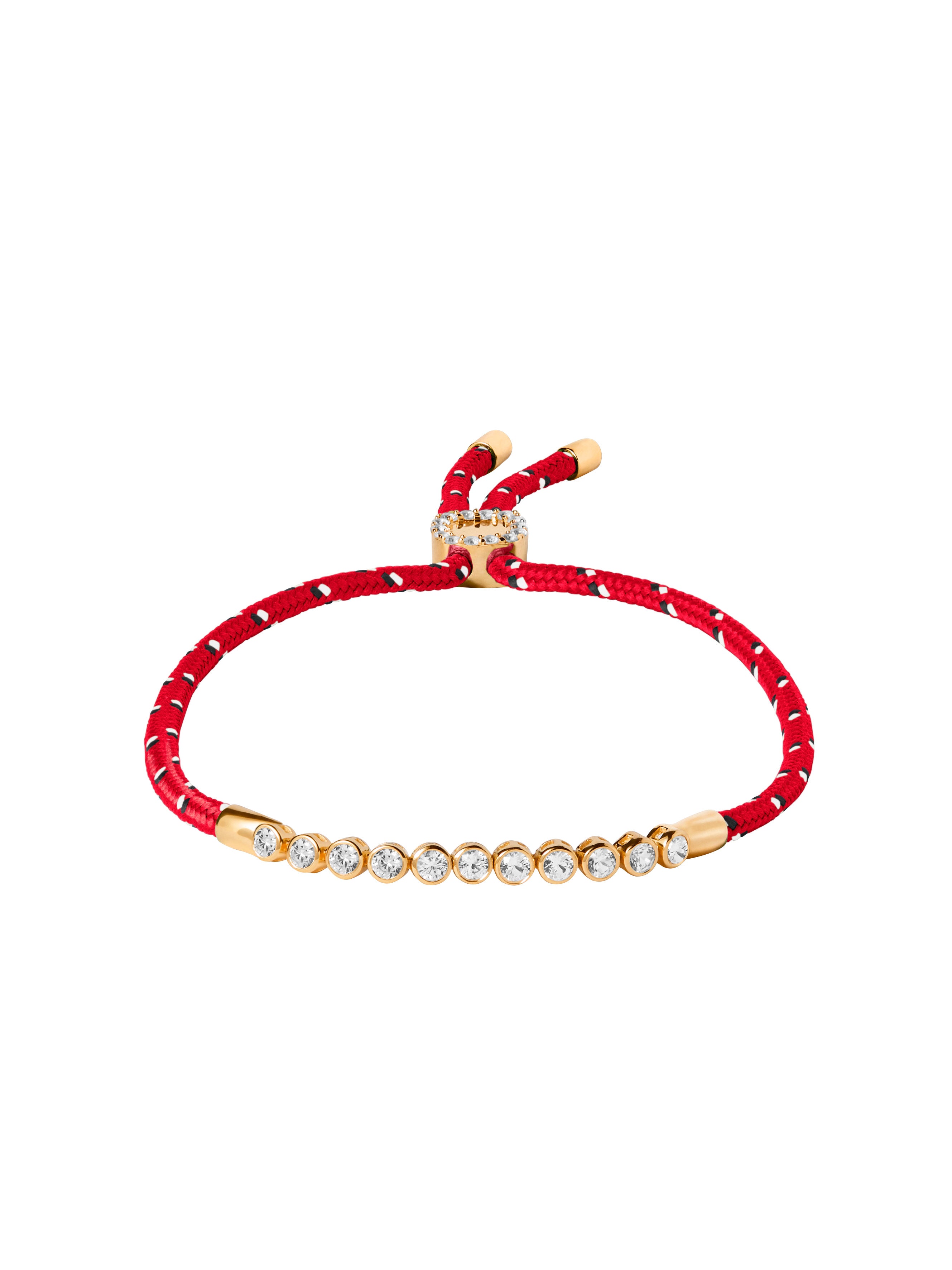 DORSEY JAMES BEZEL ROUGE PARACORD ANKLET  GOLD