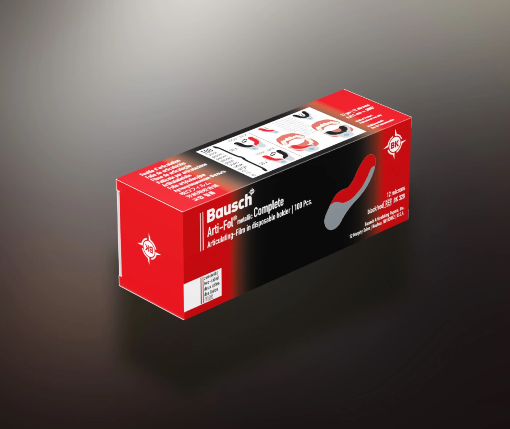 BAUSCH Arti Fol metallic Complete 12µ   black/red BK 328
