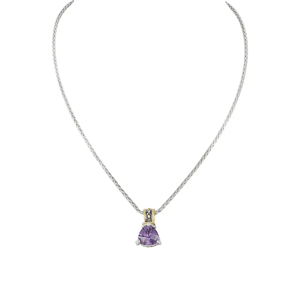 JOHN MEDEIROS JEWELRY COLLECTIONS Beijos Cor   Trillion Cut Pendant Necklace