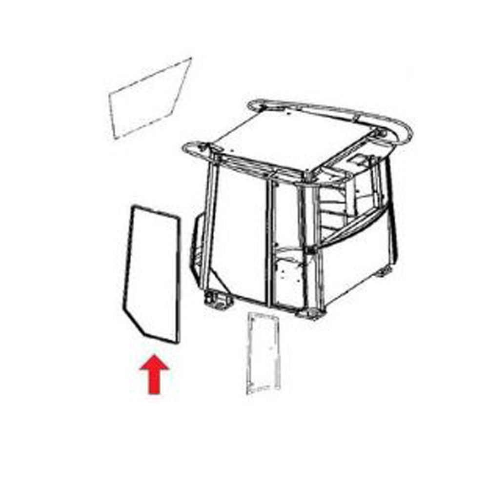 RELIABLE AFTERMARKET PARTS, INC®  LTL_FREIGHT T167508 Cab Door Window Glass Fits John Deere Loader 544J 624J 644J 844J