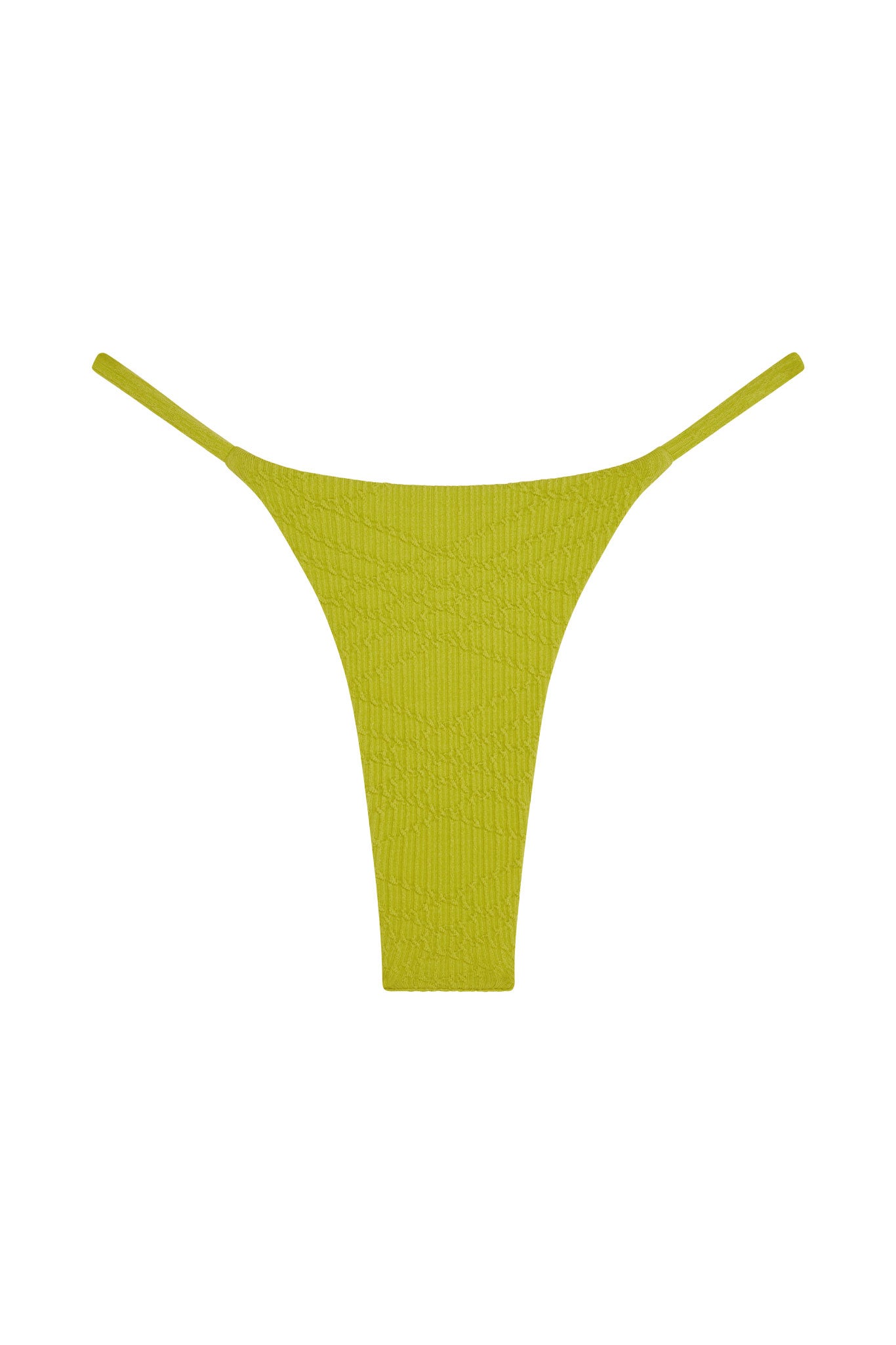 MONDAY SWIMWEAR Brazil Thong   Chartreuse Summer Plaid